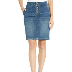 🆕🙂Vintage Classy Denim Organic Cotton Eco Green Environmentally Earth Skirt